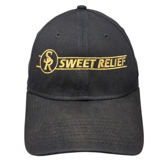 Sweet Relief Fitted Baseball Cap Black M Embroidered 39Thirty 6 Panel New Era - Picture 1 of 9
